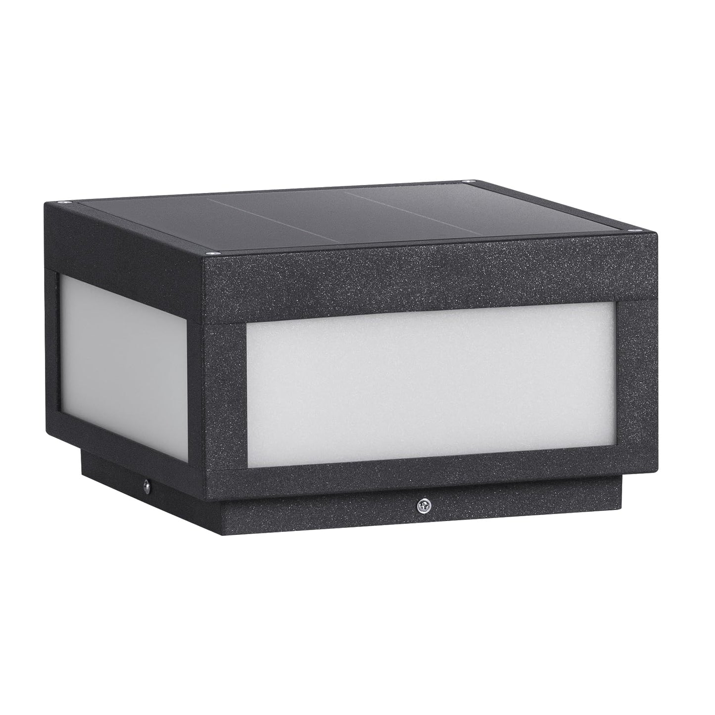 PAKEDANDUN Solar Post Lights Outdoor, 9.84" Solar Pillar Lights Outdoor, IP54 Waterproof Column Light Outside with E26 Bulb, 3000K LED Post Lamp Dusk to Dawn, Modern Pillar Light for Patio Garden