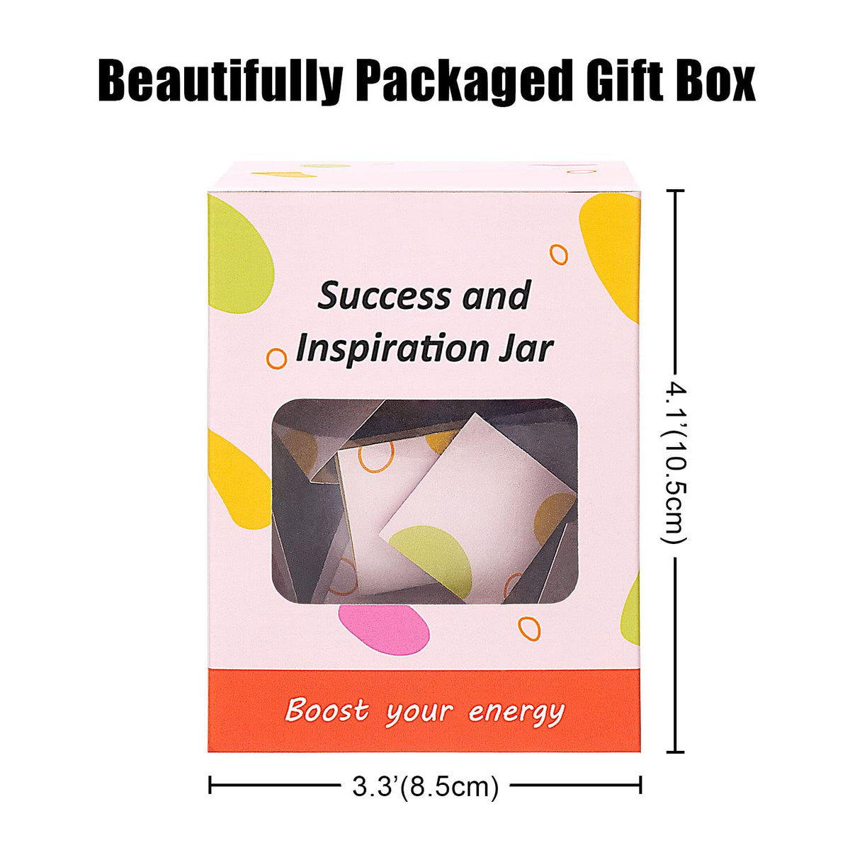 Success and Inspiration Jar, Positive and Motivated Quotes Jar, Gifts for Friends Female, Birthday Gifts for Friends Female - Going Away, Employee Appreciation, Thinking of You Gift for Friends, Women