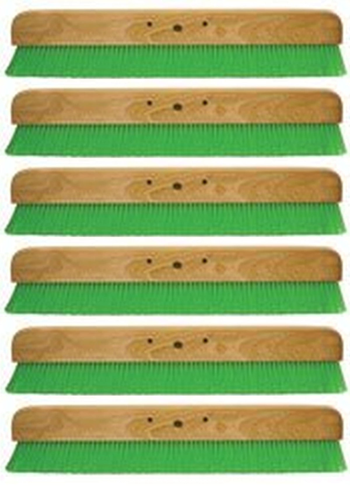 Kraft Tool Co. CC454-01 24 in. Green Nylex Soft Finish Broom Head, 6-Pack