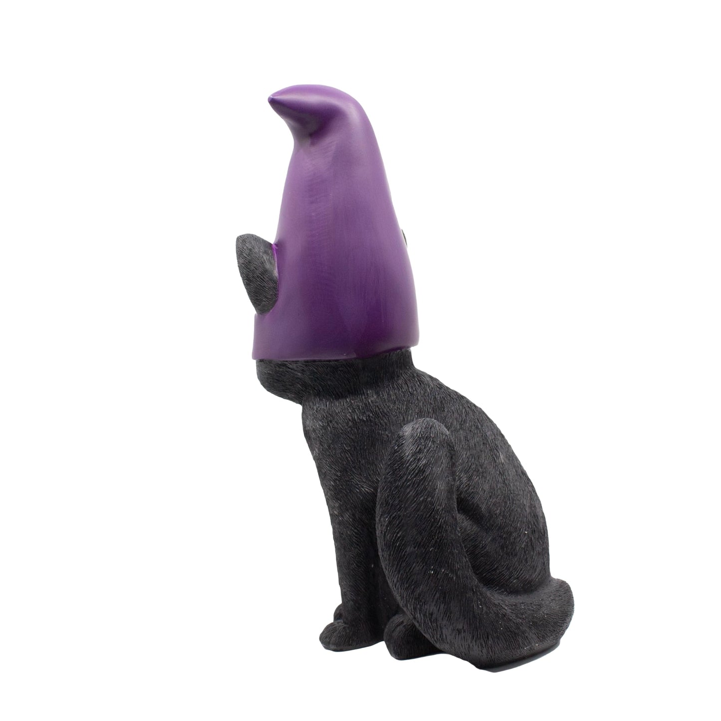 Cat Gnome 12" Tall (Black) | Cute Cat Garden Décor, Spooky Stuff, Halloween Decorations, Lucky Witch Statue