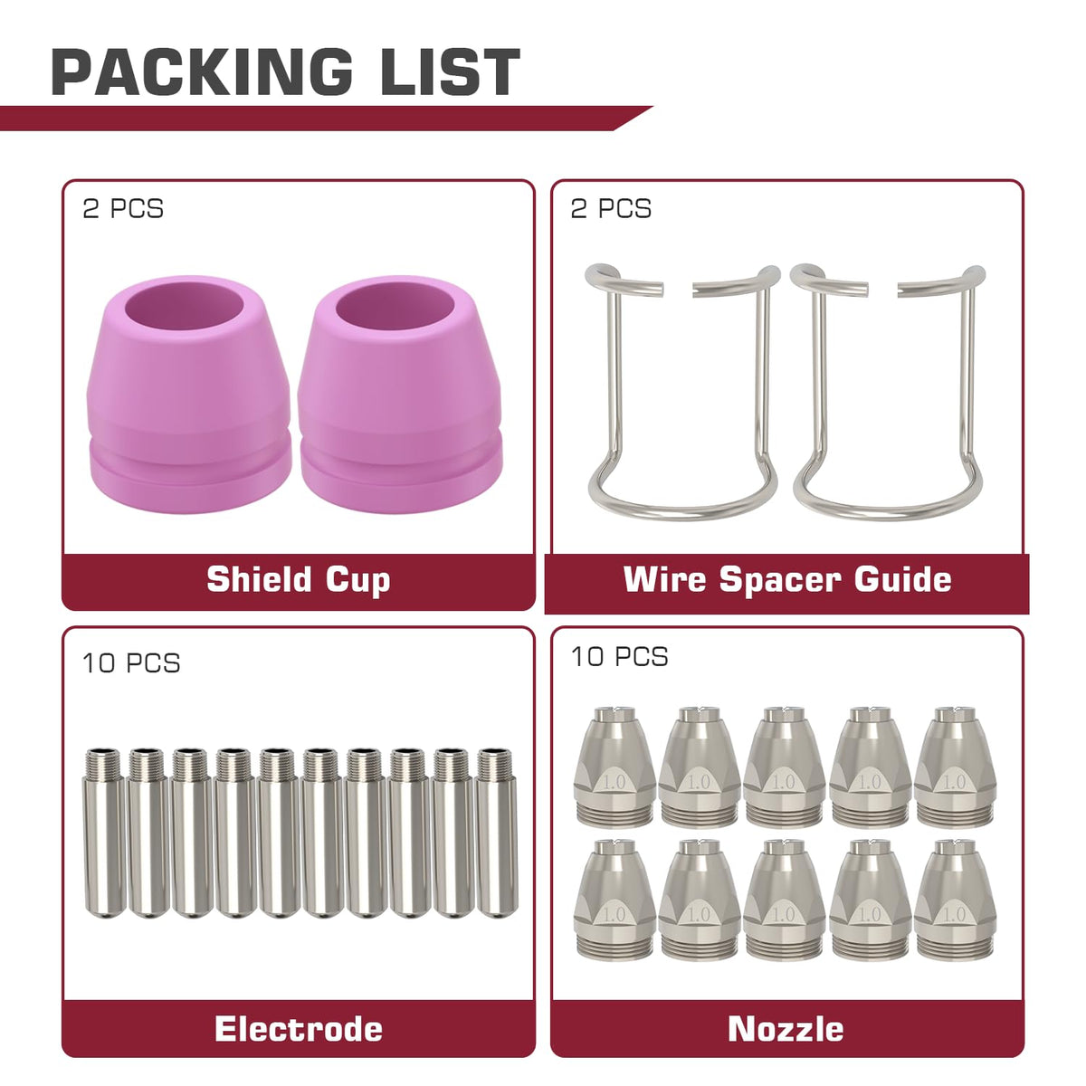 ARCCAPTAIN iControl CUT55 Prolux and AG-60 Plasma Cutter Torch Consumables