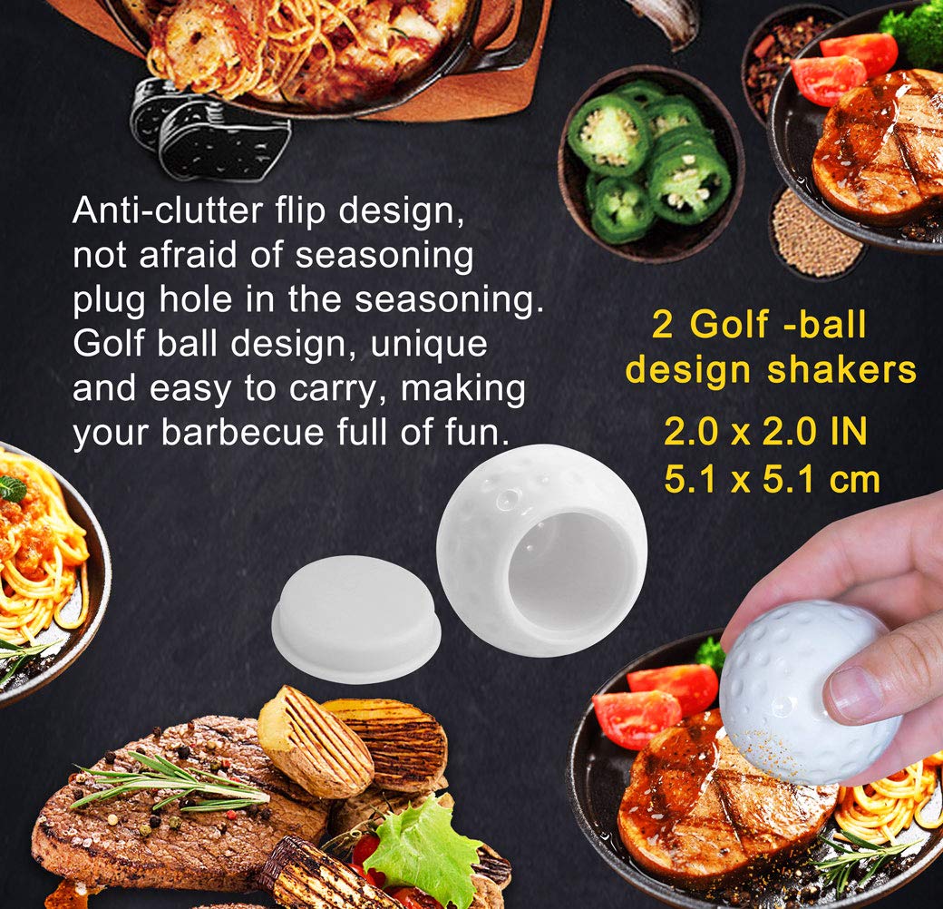 POLIGO 7PCS Golf-Club Style BBQ Tool Set Grilling Tools with Rubber Handle - Stainless Steel Grill Accessories for Outdoor Grill Set Premium Grill Utensils Set Fathers Day Birthday Gifts for Men Black