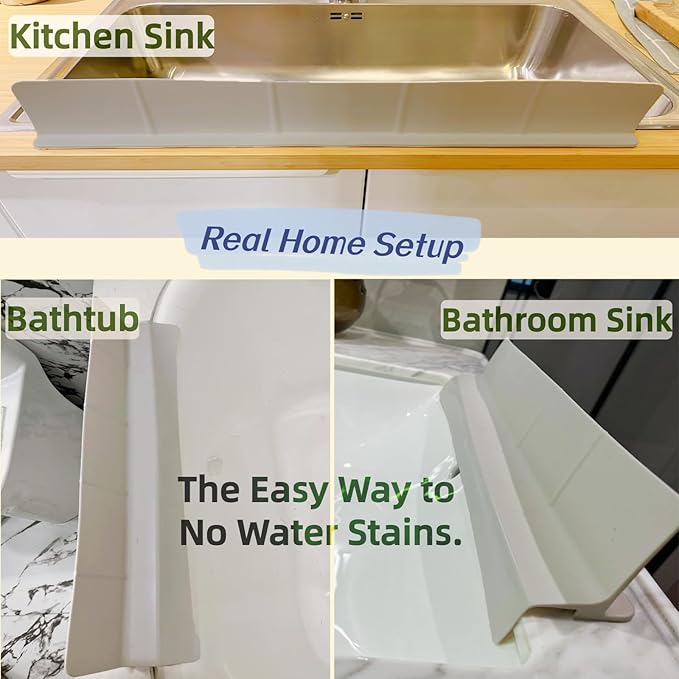 Sink Splash Guard | Tall Wall Splatter Screen | Keeps Clothes & Countertops Dry