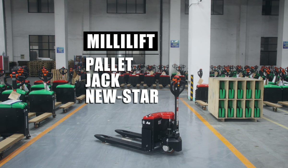 Millilift Electric Pallet Jack, 3300LB Capacity,Heavy-Duty Forks 45"x21", Powerful Drive Motor, 24V 40AH LiFePO4 Battery with Built-in Charger, 2–4H Runtime, for Warehouse,Logistics Company