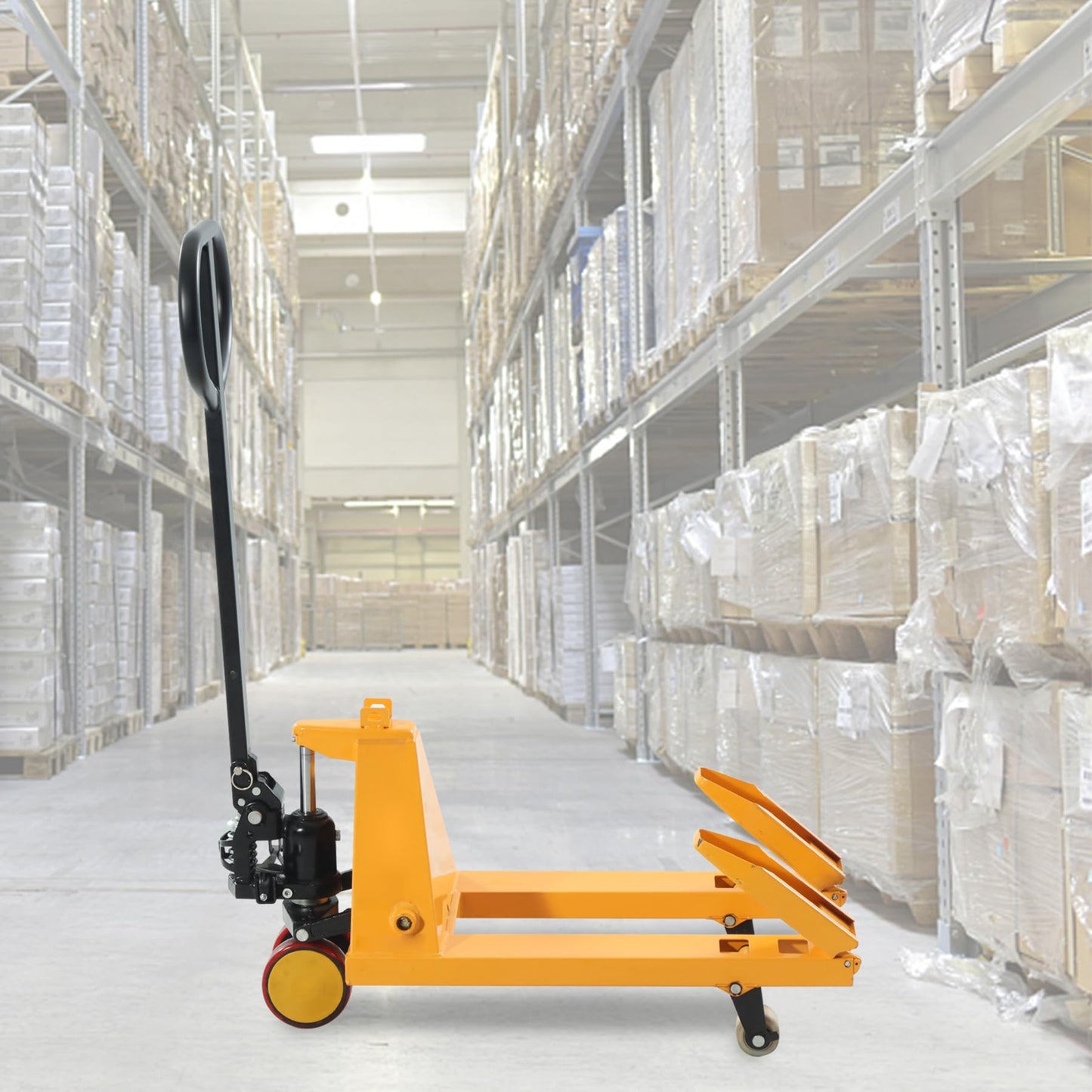 Apollo Foldable Pallet Truck, Narrow Pallet Jack, Mini Size Foldable Forks and Handle 2200Lbs Capacity 31.5"x15" Forks, 15" Overall Width