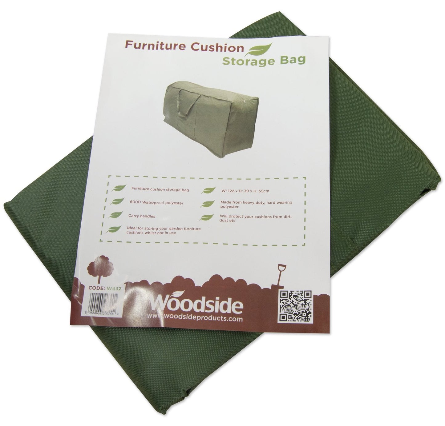 Woodside Heavy Duty Outdoor Garden Furniture Cushion Storage Bag Case