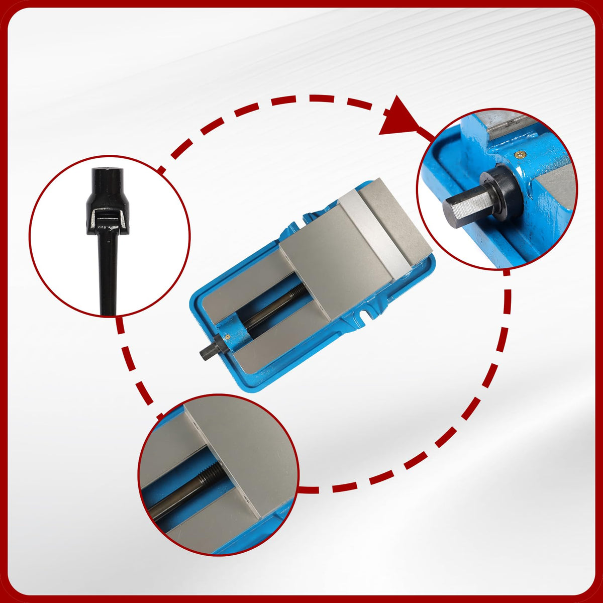findmall Accuracy Mill Vise Without Base 6 X 5-1/2" for Milling Shaping and Drilling Machines