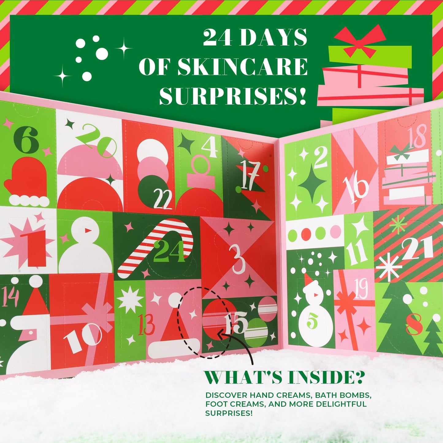 2025 Advent Calendar Women Christmas Gifts-24 Days of Beauty Advent Calendar for Teen Girls Holiday Gifts, 24pcs Hand Cream Gifts Set with Hand Body Lotion,Foot Cream,Bath Sets,etc