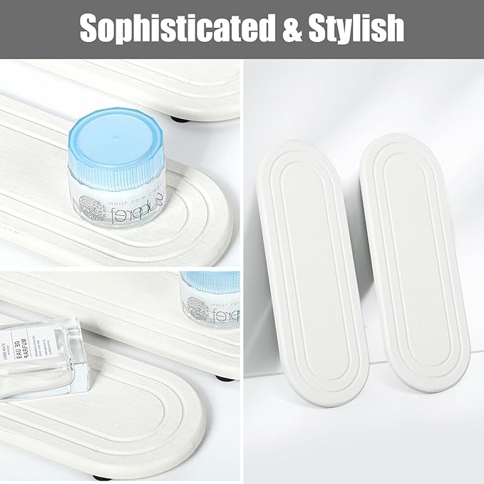 2PCS Water Absorbing Stone Tray, Fast Drying Diatomite Stone Sink Tray