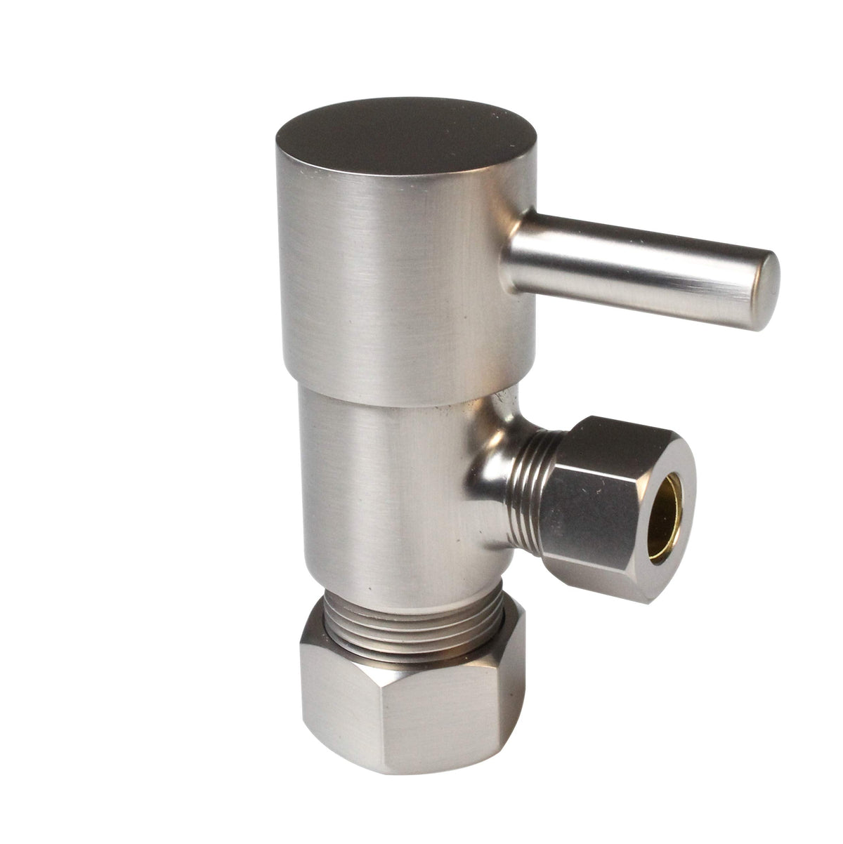 Westbrass D1938QRL-07 Freestanding Pedestal Lavatory Sink Installation Kit with Flat Trap and 1/4-Turn Lever Handles, Satin Nickel