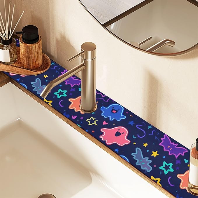 Kitchen Sink Splash Guard 2 PCS 30 Inch Sink Faucet Mat Splash Guard