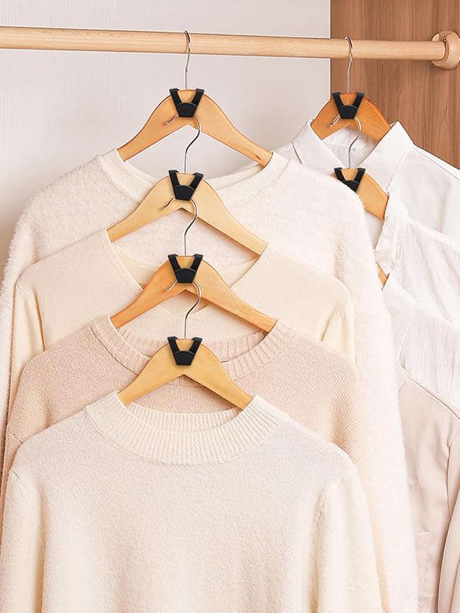 Smartor Clothes Hanger Connector Hooks 120 Pack, Closet Storage and