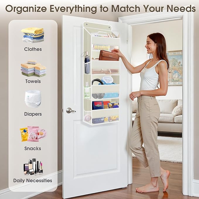 1 Pack Over The Door Organizer, Hanging Storage Organizer