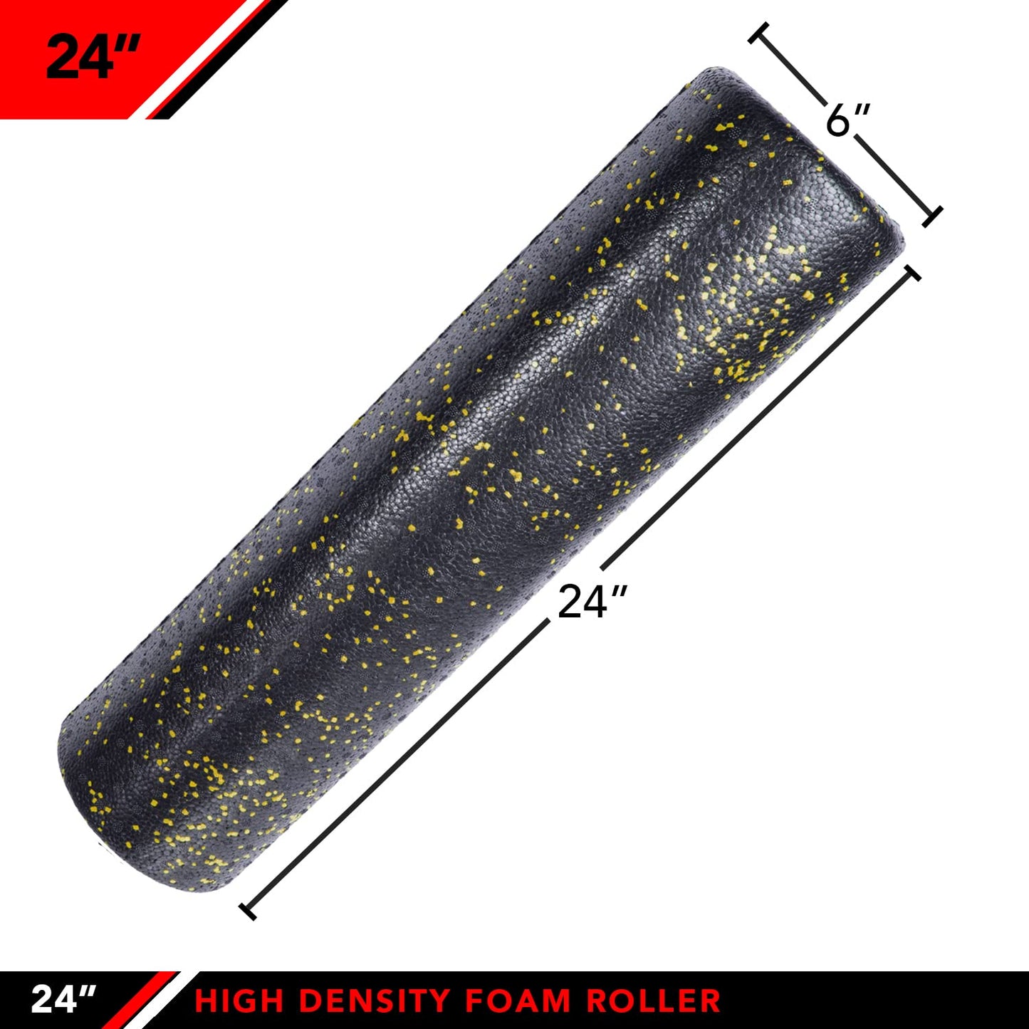 JFIT High Density Foam Roller, Solid Blue, 18-Inch