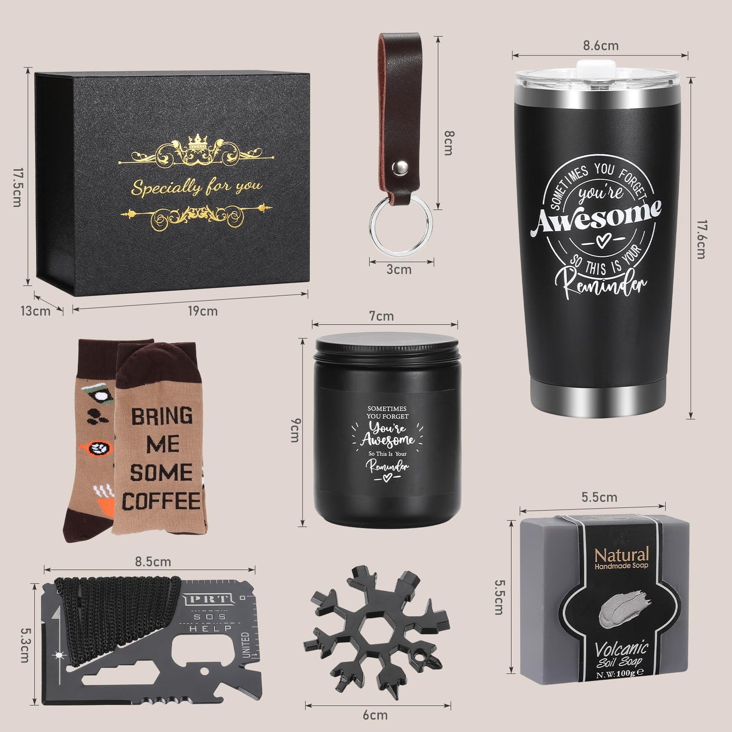 Gift Basket for Men – Care Package for Boss,Teacher, Coworker, Nurse, Dad & Husband – Valentine’s Day & Birthday, Get Well Soon, Thank You,Christmas Holiday & Self Care Gift Box for Him