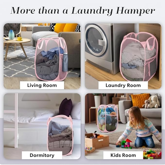 Handy Laundry Collapsible Mesh Pop Up Hamper