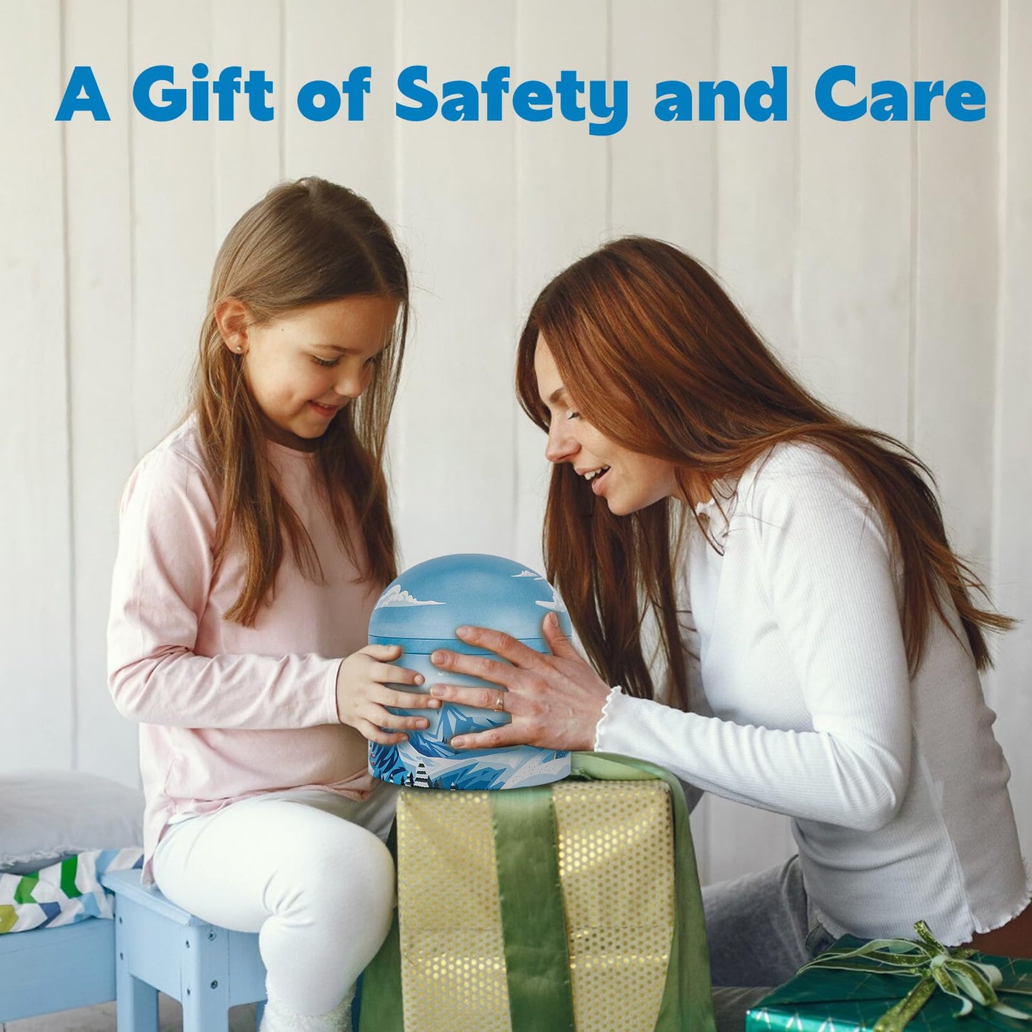 StBernard Home First Aid Kit Complete Family in Music Box - 120+ Professional Medical Essentials, Emergency Kit for Family, Kids, Classroom, Gifts (Alpine Snowscape)