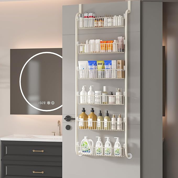 MIAOLI Over the Door Pantry Organizers and Storage, 6-Tier Spice Rack, Home &