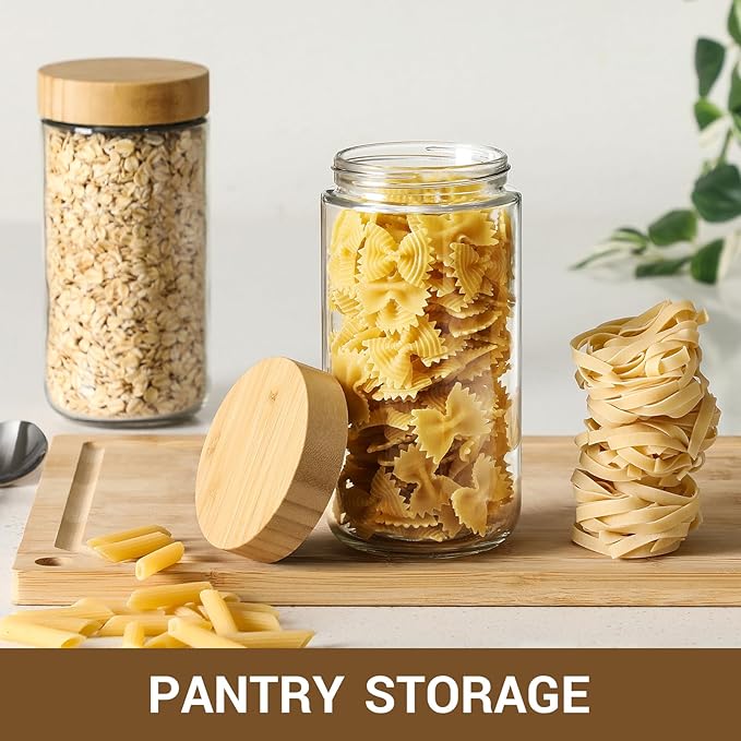 NETANY 4-pack 24oz Glass jars