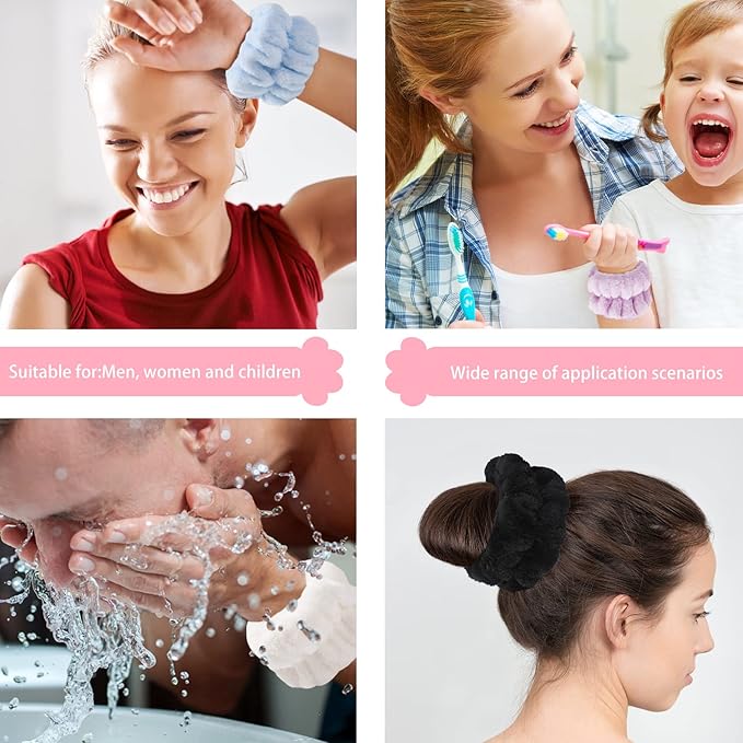 2pcs Wrist Bands for Washing Face, Microfiber Face Washing Wristbands, Arm