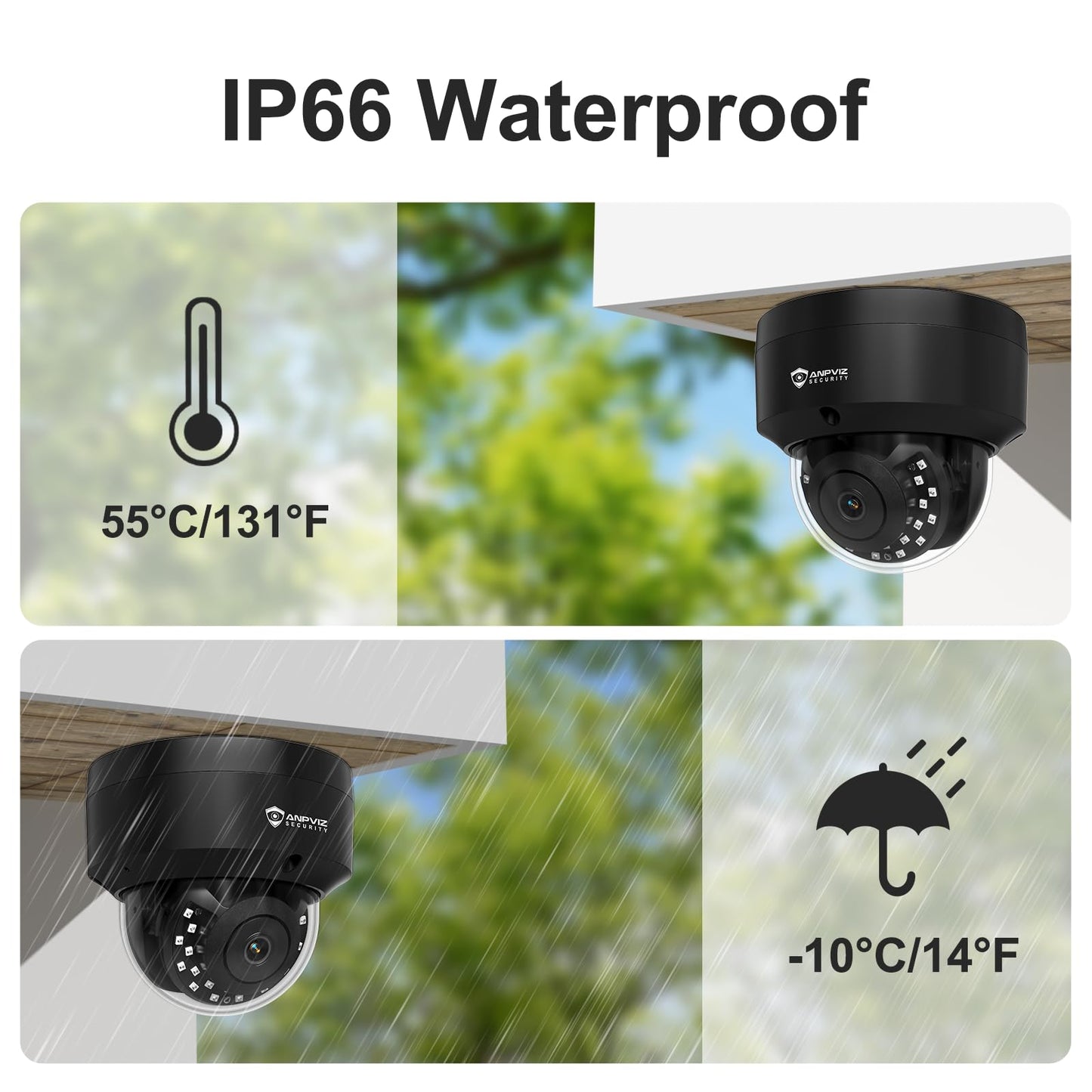 Anpviz 4K Black Dome PoE Security Camera System for Commercial Home Store Office, 8X 8MP Wired Dome IP Cameras, 12MP 4K PoE NVR with 4TB HDD, AI Human & Vehicle Detection, IR Night Vision (U Series)
