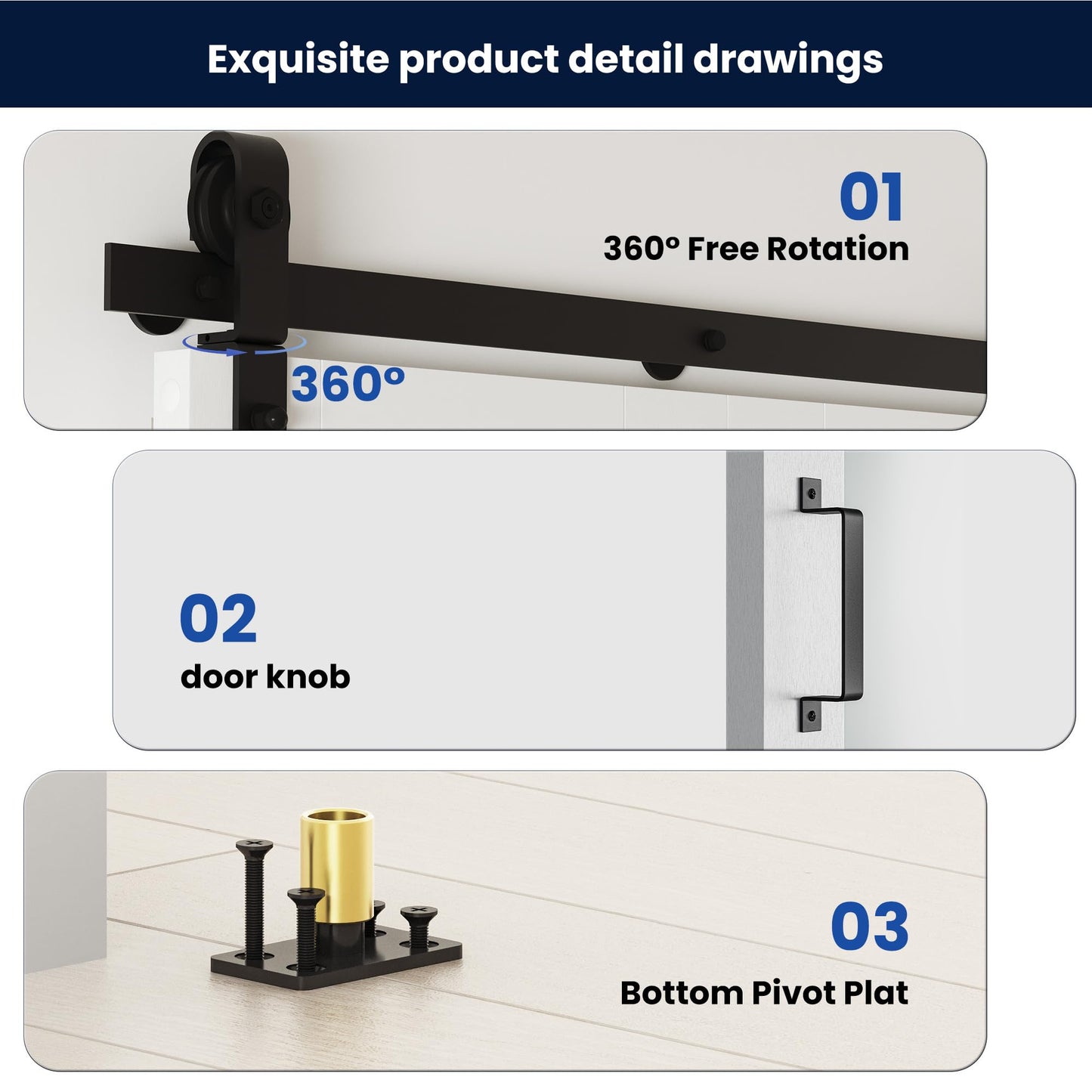 Bifold Barn Door 30" x 84", MDF Bi-Fold Sliding Closet Doors with Hardware Kit Included, Pre-Finished Easy Assembly, Water-Proof PVC Surface & Save Space, H-Frame, 34" Track for 2 Doors,White