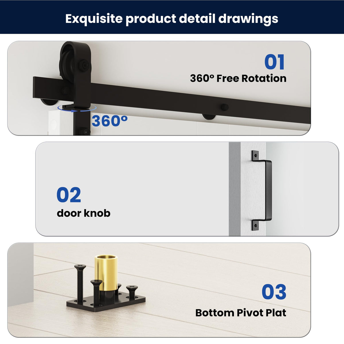 Bifold Barn Door 32" x 84", MDF Bi-Fold Sliding Closet Doors with Hardware Kit Included, Pre-Finished Easy Assembly, Water-Proof PVC Surface & Save Space, H-Frame, 36" Track for 2 Doors,White