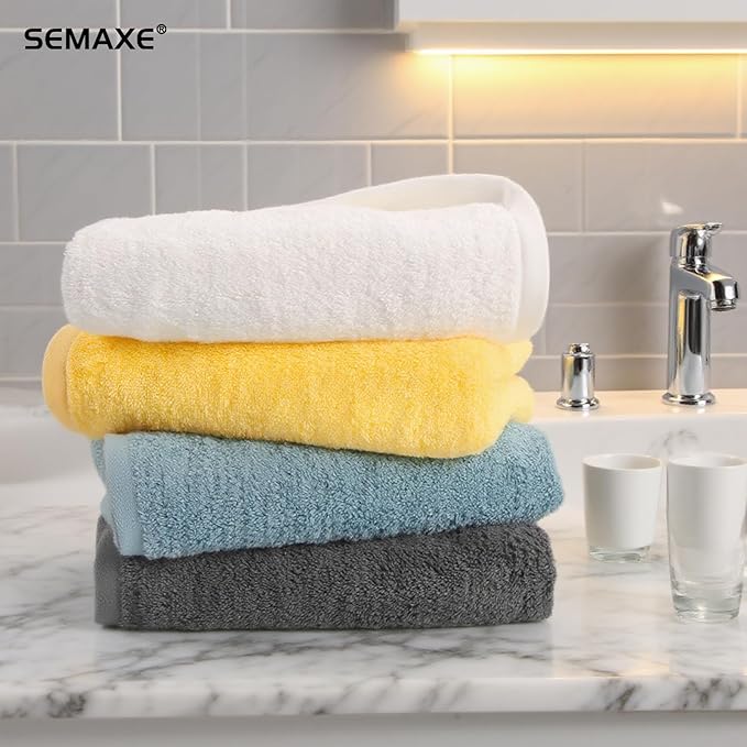 SEMAXE 6-Pack Blue Hand Towels