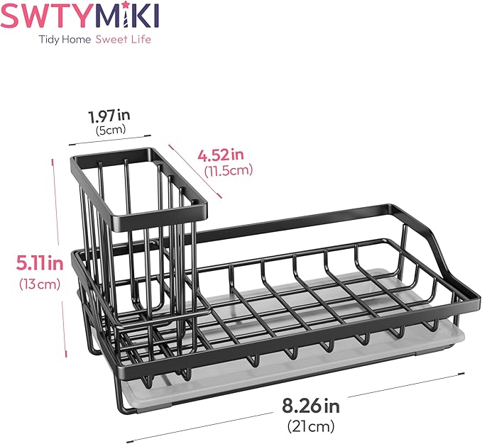 SWTYMIKI Large Sink Caddy Kitchen Sink Organizer