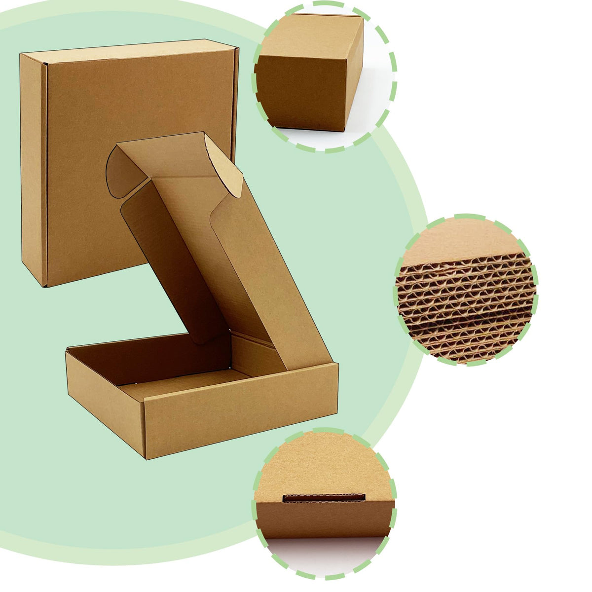 8x8x2 inch Shipping Boxes,Bulk 28 Pack,Brown Corrugated Mailers Cardboard Literature Mailer Box for Packaging Business, Mailing,Moving and Storage,Small Gift Boxes for Wrapping Mailing Present