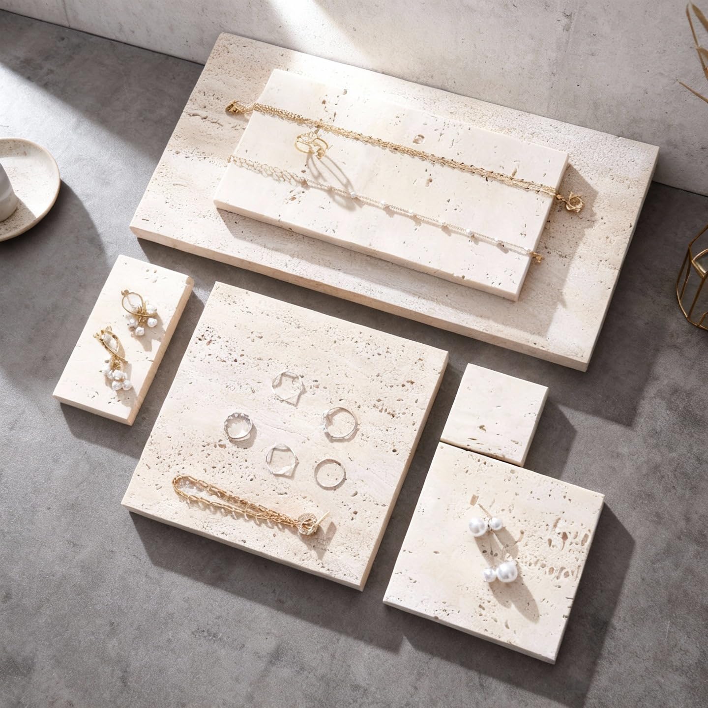 Travertine Display Tile, Single 7.87 x 11.81 Inch Stone Slab