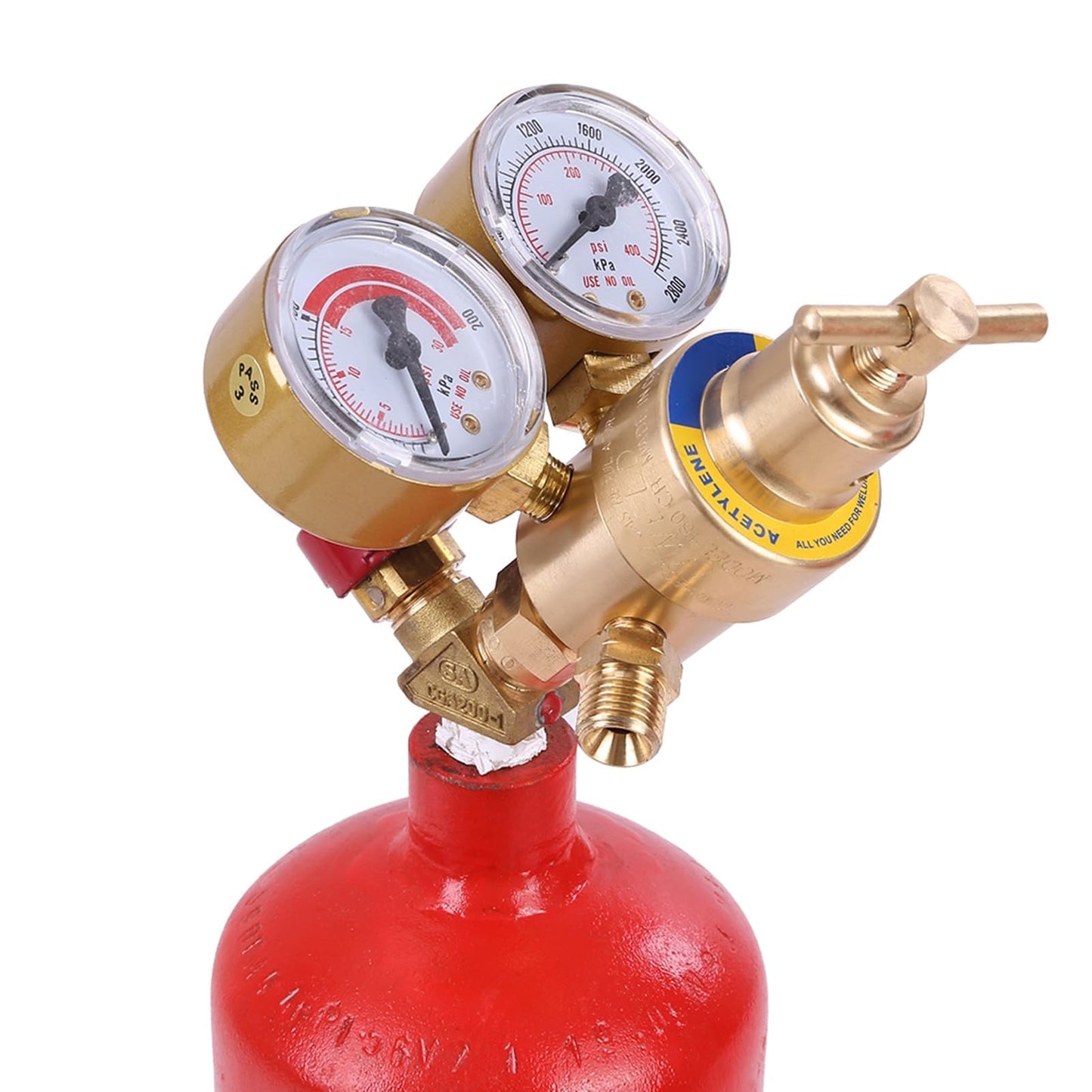 Oxyacetylene Torch Kit - Portable Welding Cutting Torch Kit with Gauges & Long Brass Nozzle, Oxy Acetylene Tanks, Regulators & Hoses, Oxy Acetylene Torch Set with Cutting Torches (US Fast Arrival)