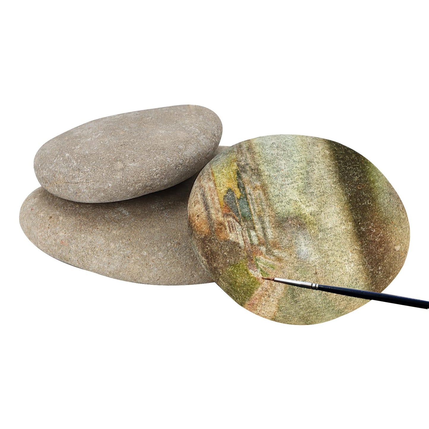 SHEUTSAN 12 PCS 3-4 Inch River Painting Rocks, Crafts Stones, Flat Rocks, Smooth Painting Stone for DIY Project, Hand Crafts