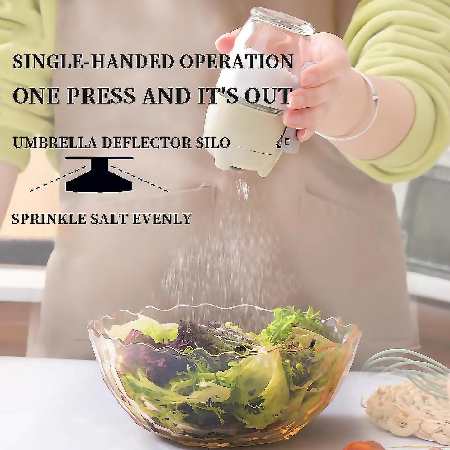 Olive Oil Spray Bottle(1PC-220ml) and Quantitative Salt Control Bottles (2PC-150ml),Refillable Salt Tank Sugar Bottle, Oil Sprayer for Cooking, Salad, BBQ, Kitchen Baking,Sealed storage, Kitchen