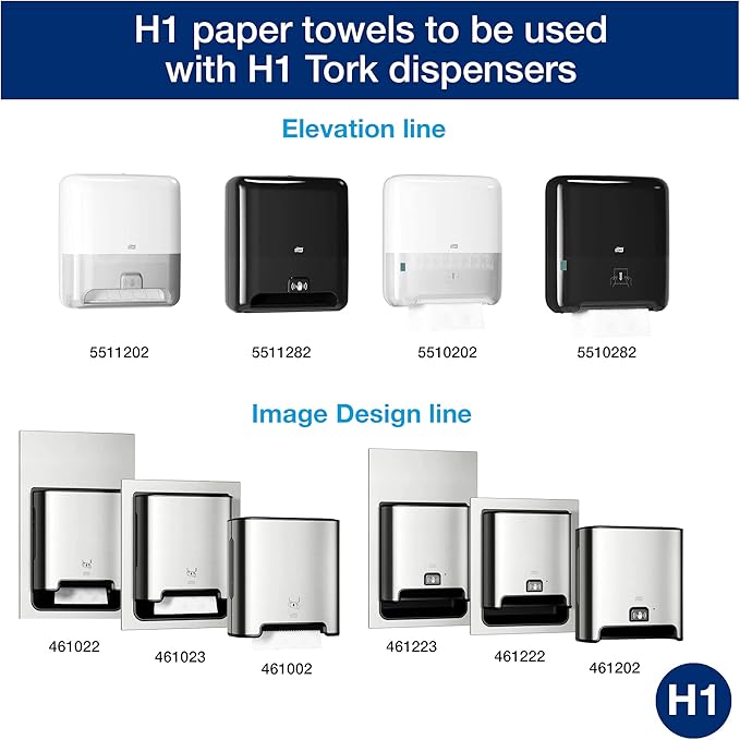 Tork Matic Soft Hand Towel Roll & Matic Paper Hand Towel Roll White H1