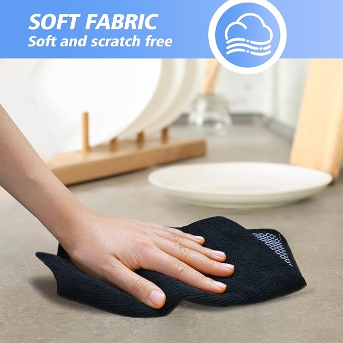 KinHwa Kitchen Washcloths for Dishes Absorbent Microfiber Dish Cloths Quick Dry