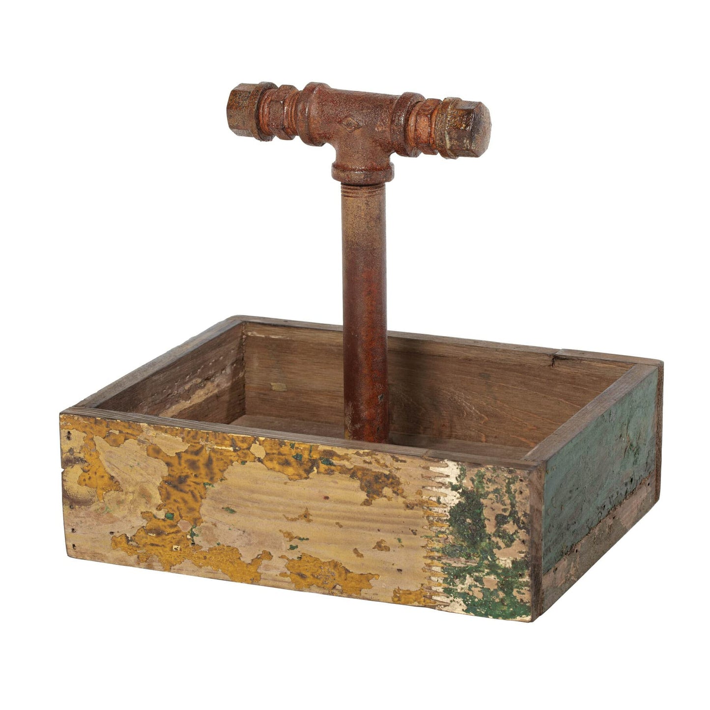 G.E.T. CAD1-RWD Reclaimed Wood Table Top Condiment / Drink Caddy, 9" x 7",Brown