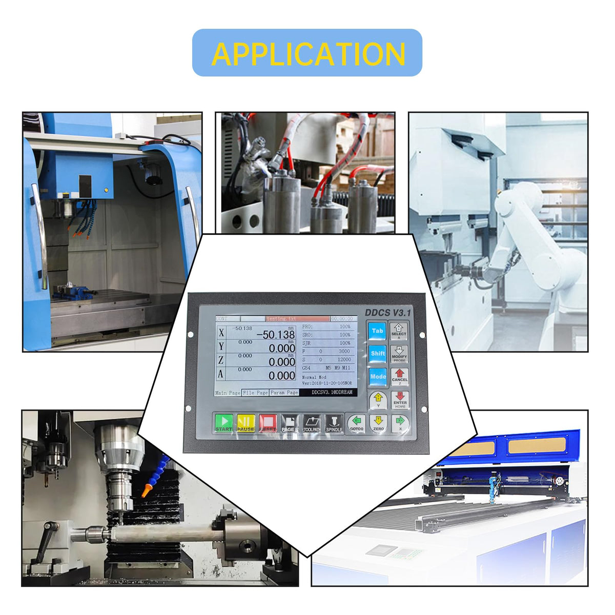 CNCTOPBAOS 4 Axis CNC Motion Controller System,DDCSV3.1 Offline Stand Alone PLC,Servo Stepper Motor Driver Controller for CNC Router Lathe Milling Engraving Machine