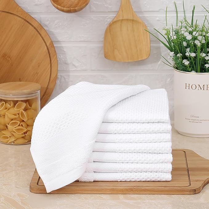 Homaxy 100% Cotton Dish Cloths, 8 Pack