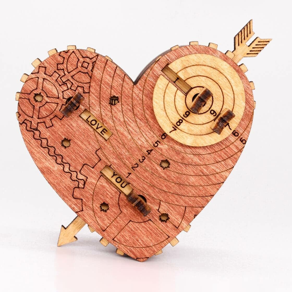 iDventure Tin Woodman's Heart. A Mechanical Treasure Chest - Jewellery Hiding Place Wedding Gifts - Cryptex - Gift Packaging Birthday Quest Box Valentine's Day - 3D Puzzle