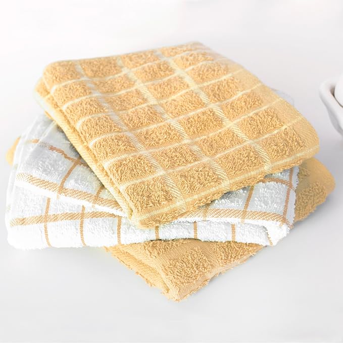 Ritz Premium 100% Cotton Terry Check Kitchen Dish Towels
