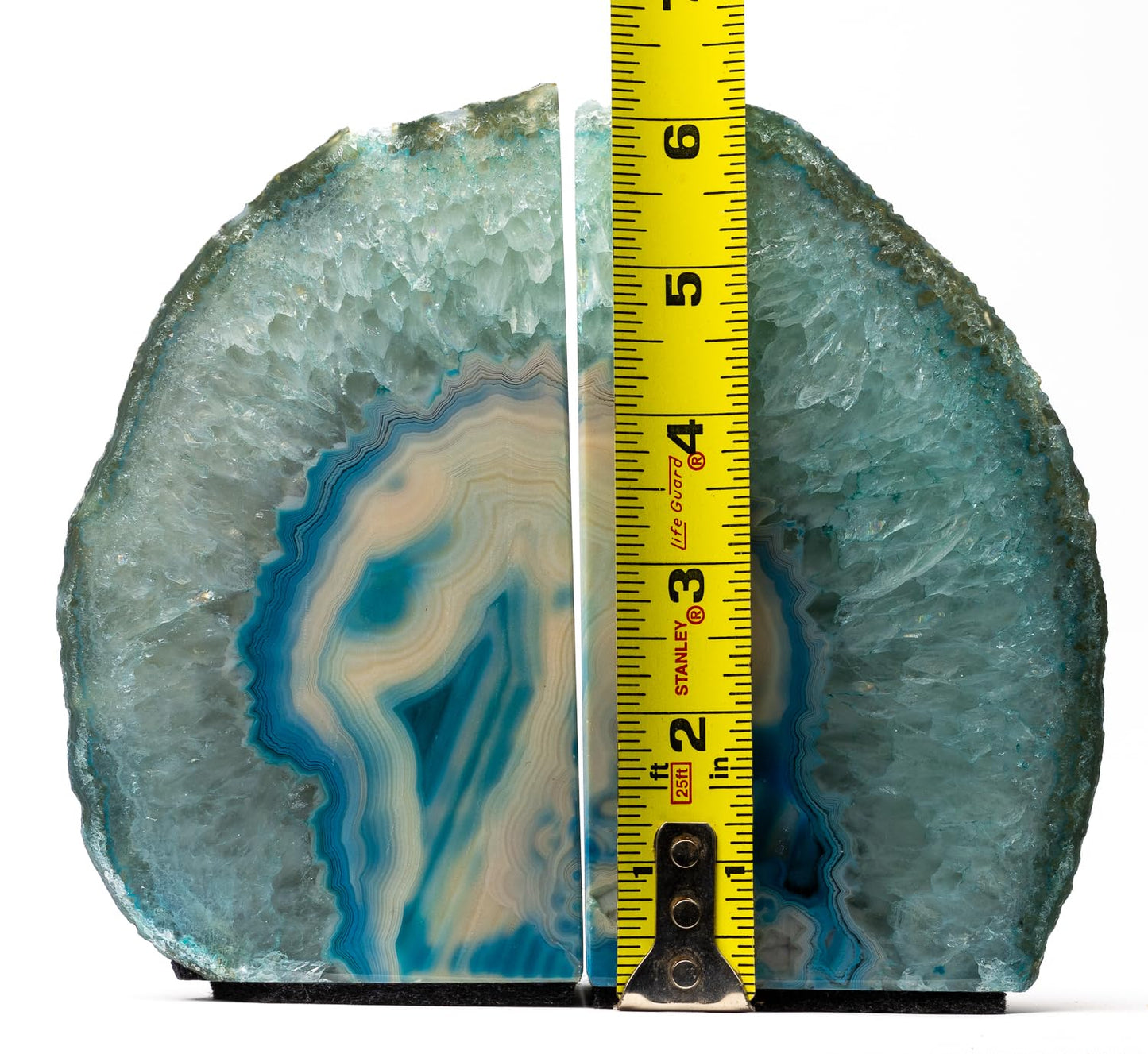 DesertUSA Agate Bookends, Home Décor (3.5-6 lbs, Teal)
