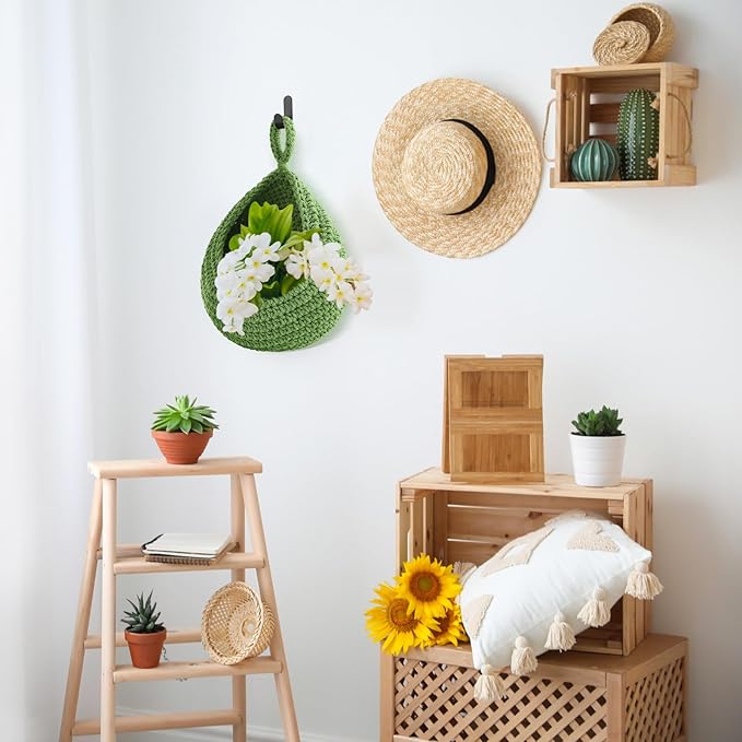 Honeydak Boho Decor Hanging Wall Baskets
