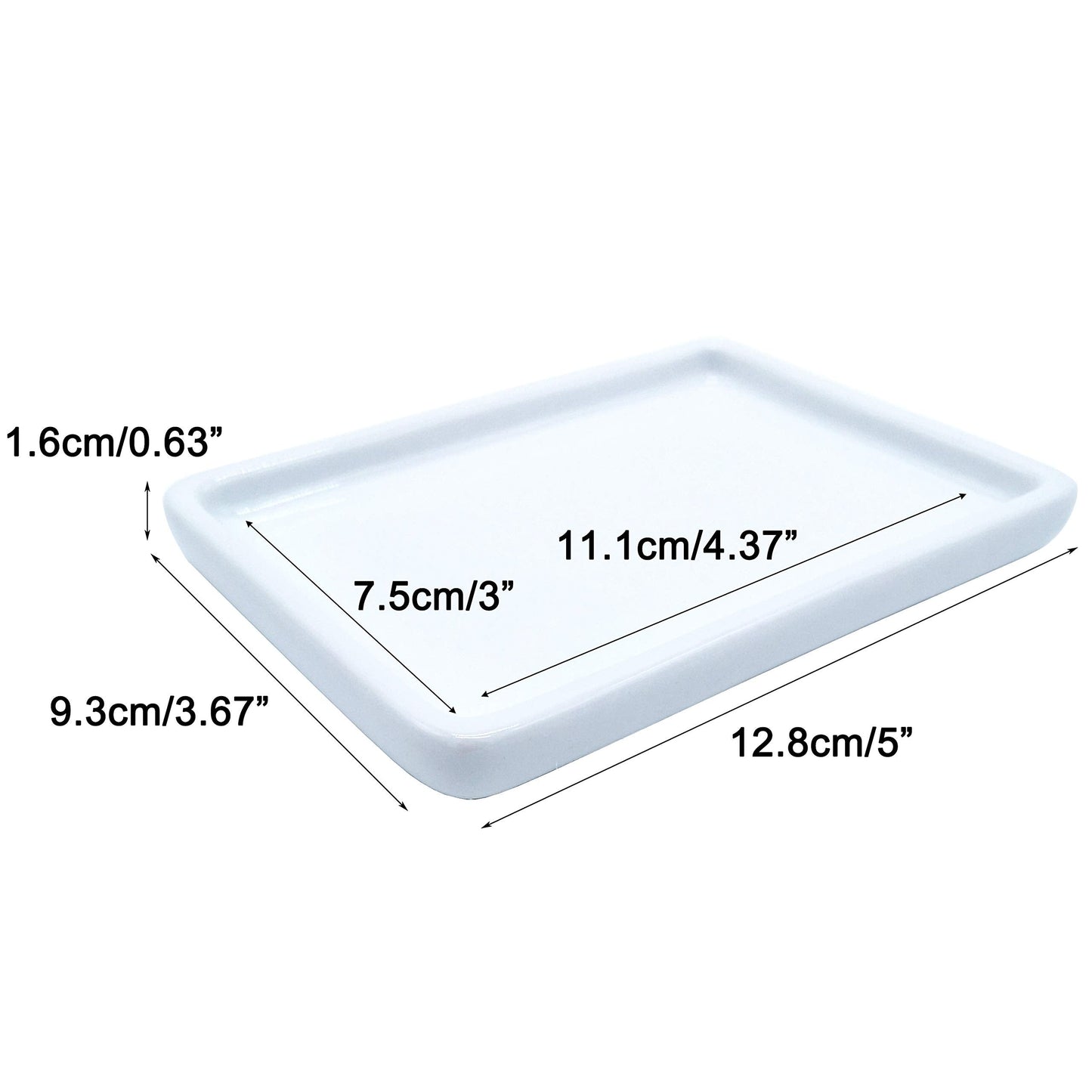 lofekea Ceramic Soap Dish for Shower 2 Pack Bar Soap Holder Palette for Watercolors Soap Tray