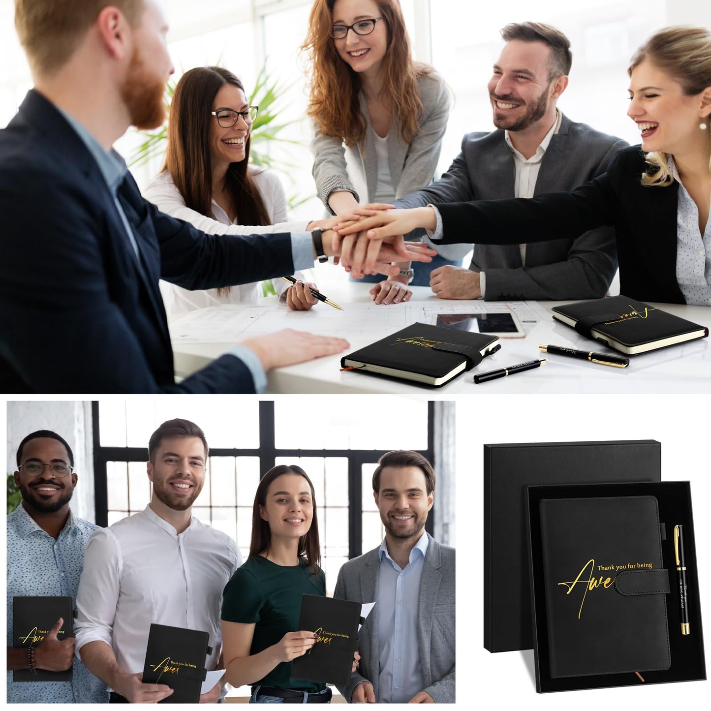 Tellingyou 12 Sets Employee Appreciation Gifts Bulk for Office Staff Coworkers Thank You for Being Awesome Notebook Pen Team Group Gift Box for Men Women Nurse Practitioner