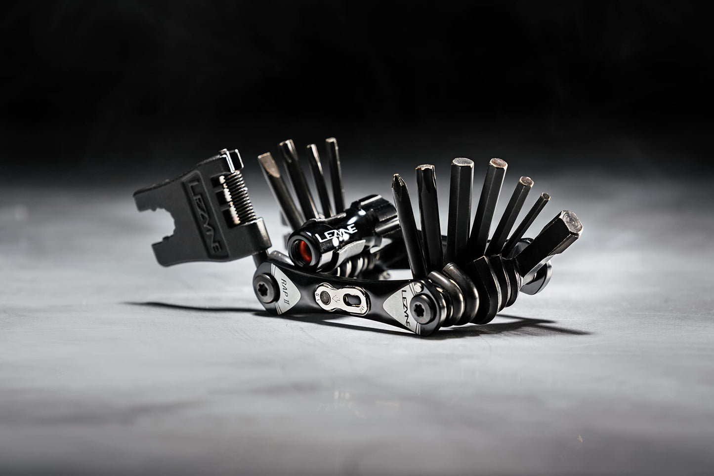 LEZYNE RAP II Bicycle Multi-Tool, Anti-Corrosion CRV Bits, Hex, Torx, Ergonomic Side Plates, High Performance Compact Bike Tool (13 Tubeless)