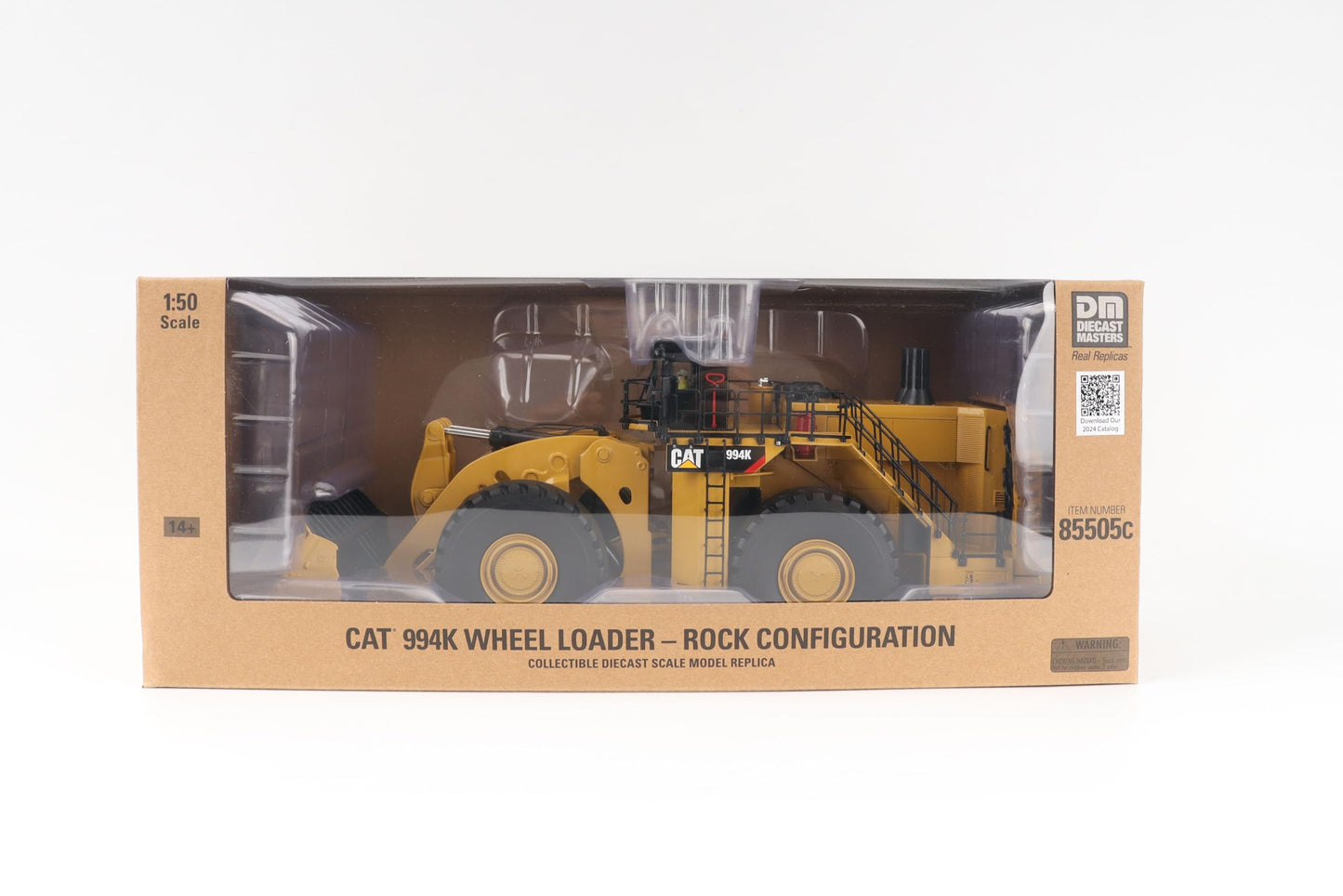 Diecast Masters 1:50 Scale Caterpillar 994K Wheel Loader - Rock Bucket Version in Yellow | Core Classics Series Cat Trucks & Construction Equipment Model 85505C