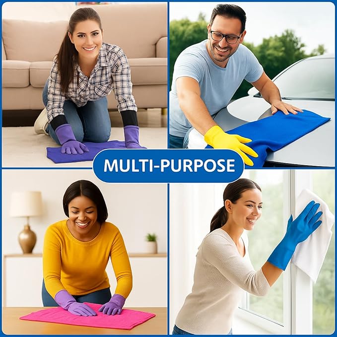 4Pcs Extra Large Microfiber Cleaning Cloths – 30x20 in Mop Towels