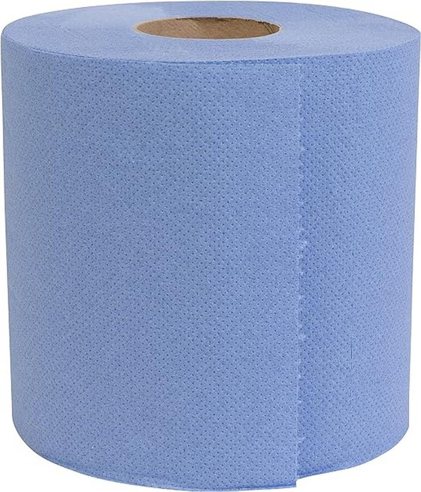 Blake & White Centrefeed Blue Rolls 6 Pack - Purely Smile 2 Ply Tissue Roll for Wiping Surfaces & Drying Hands - 400 Sheets Strong & Ultra Absorbent Blue Roll | PS1214
