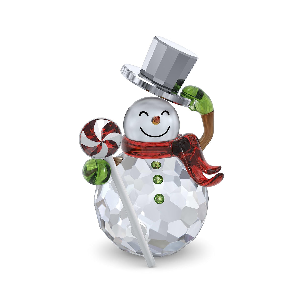 Swarovski Holiday Cheers Dulcis Snowman Figurine, Clear Crystals, Part of the Holiday Cheers Collection